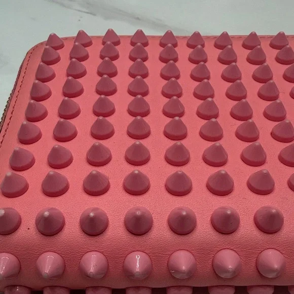 Christian Louboutin Studded Zip-Around Wallet - Pink - Picture 13 of 14